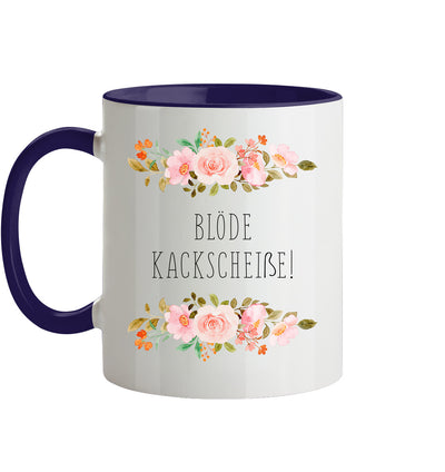 Blöde Kackscheiße - Tasse zweifarbig