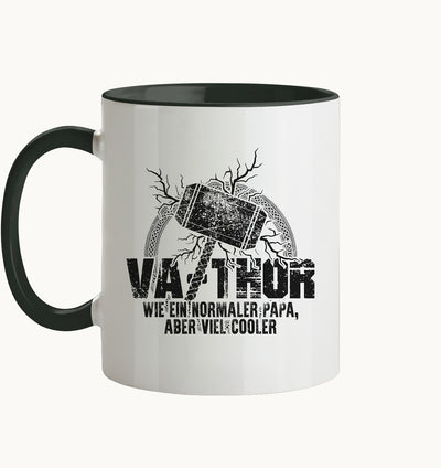 Va-Thor - wie ein normaler Vater nur viel cooler - Tasse zweifarbig