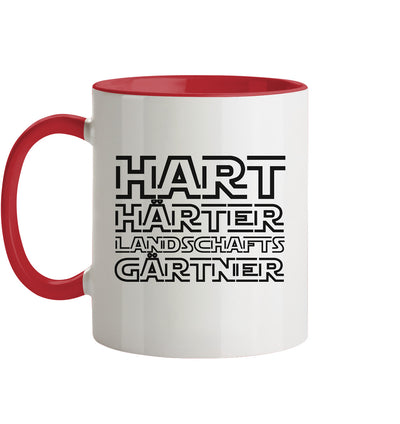 Hart, härter, Landschaftsgärtner - Tasse zweifarbig