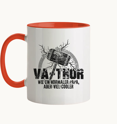 Va-Thor - wie ein normaler Vater nur viel cooler - Tasse zweifarbig