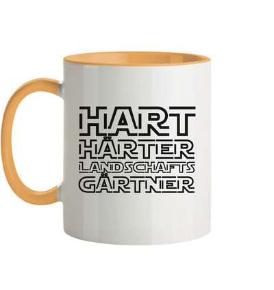 Hart, härter, Landschaftsgärtner - Tasse zweifarbig