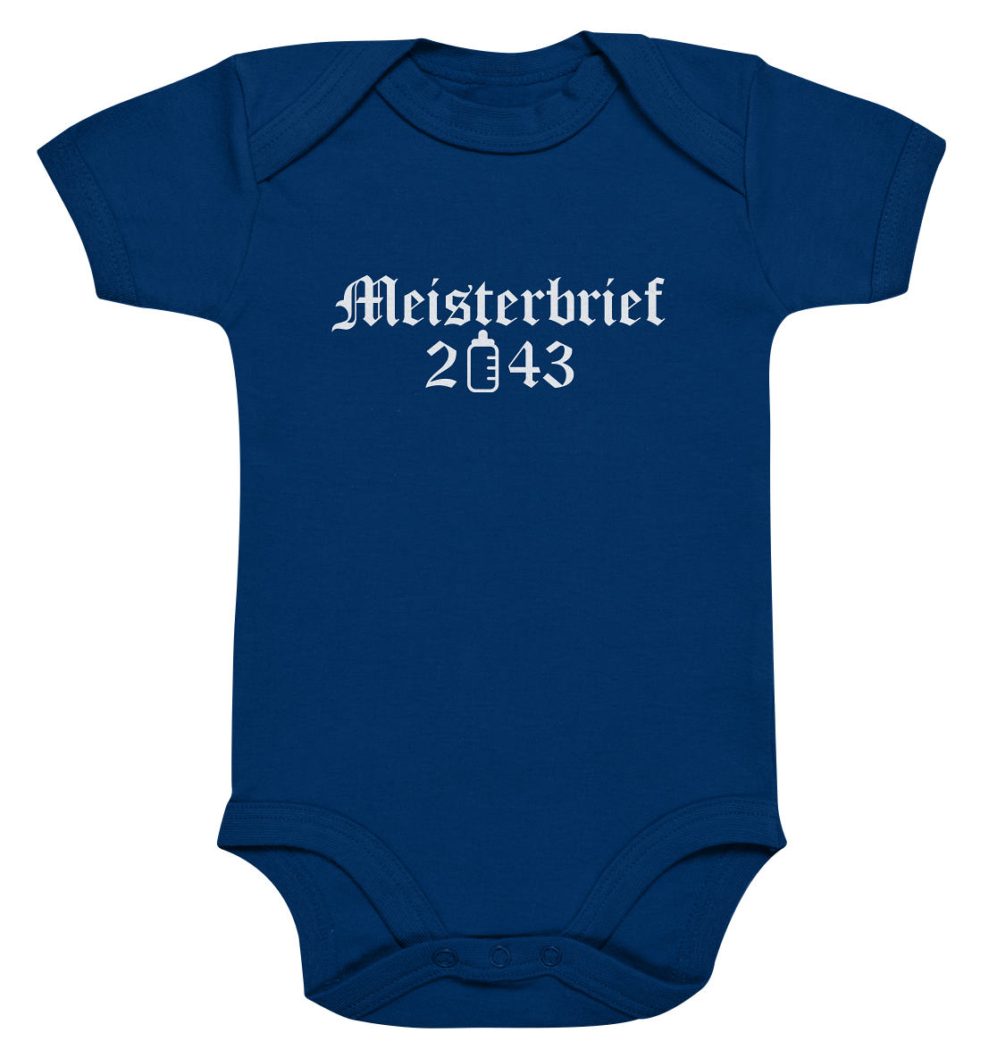 Meisterbrief 2043 / Druck weiß Baby Bodysuite - Baufun Shop