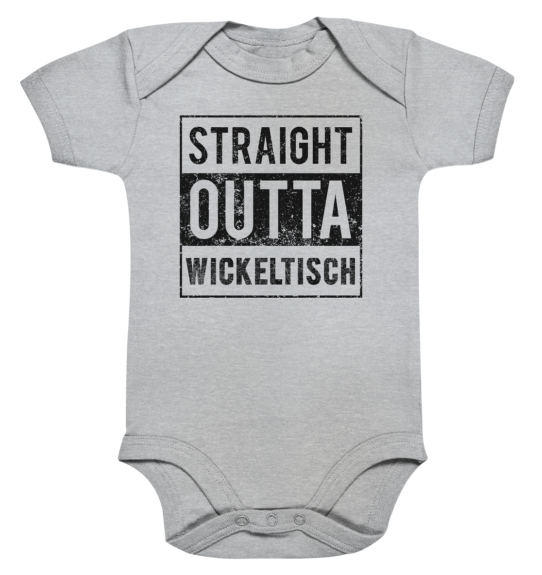 Straight outta Wickeltisch / Druck schwarz Baby Bodysuite - Baufun Shop