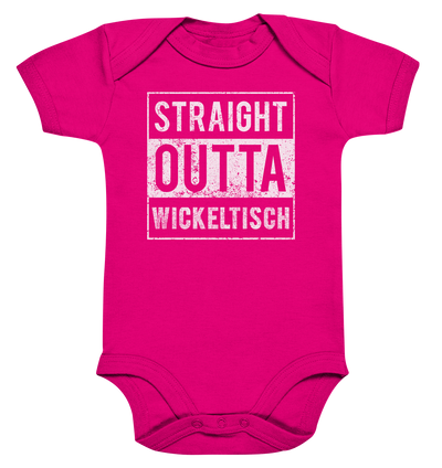 Straight outta Wickeltisch / Druck weiß Baby Bodysuite - Baufun Shop