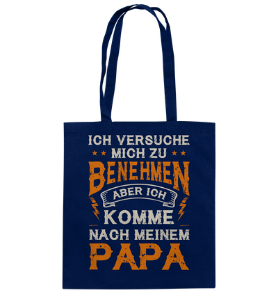 Ich versuche mich zu benehmen-Baumwolltasche - Baufun Shop