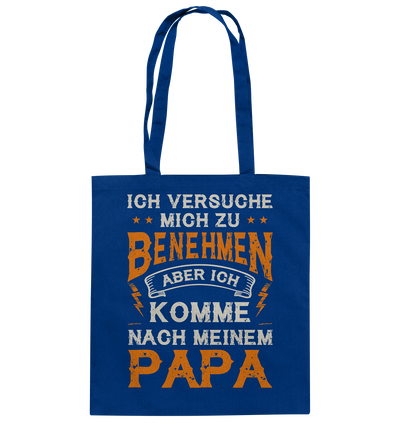 Ich versuche mich zu benehmen-Baumwolltasche - Baufun Shop