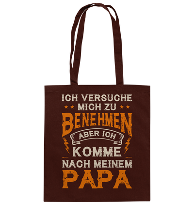 Ich versuche mich zu benehmen-Baumwolltasche - Baufun Shop