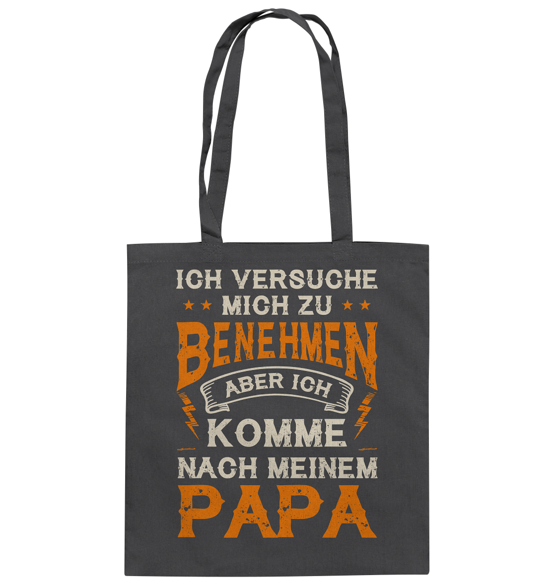 Ich versuche mich zu benehmen-Baumwolltasche - Baufun Shop