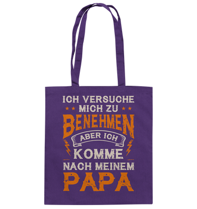 Ich versuche mich zu benehmen-Baumwolltasche - Baufun Shop