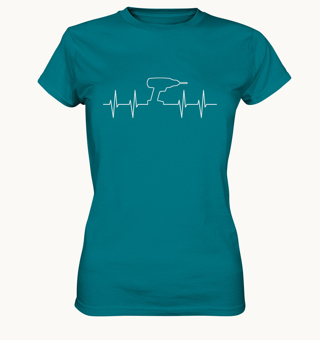 Herzschlag Akkubohrer - Handwerker Shirt für Frauen
