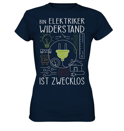 Bin Elektriker, Widerstand zwecklos - Ladies Premium Shirt