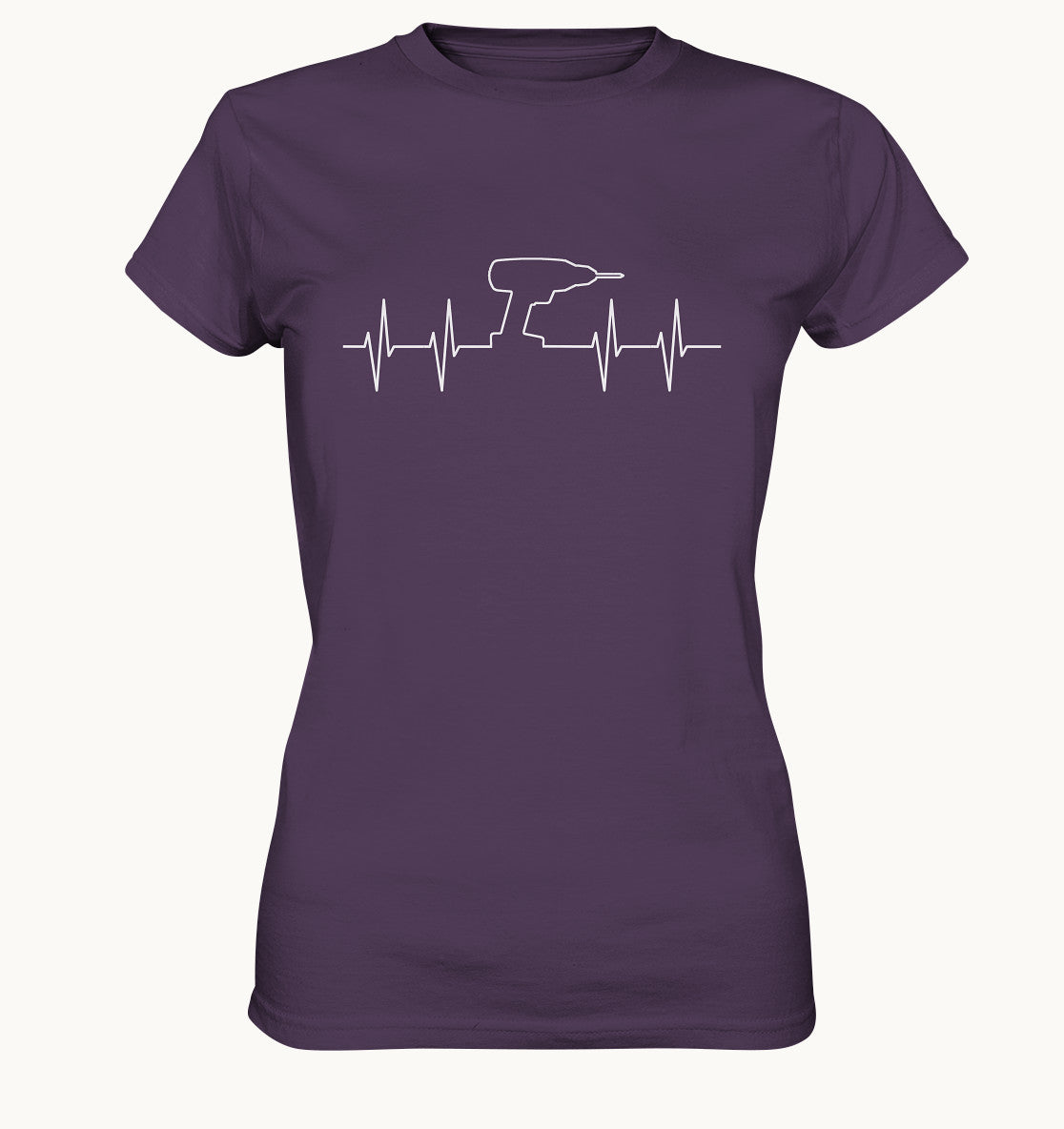 Herzschlag Akkubohrer - Handwerker Shirt für Frauen