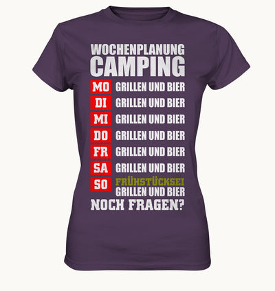Wochendplanung Camping - Ladies Premium Shirt