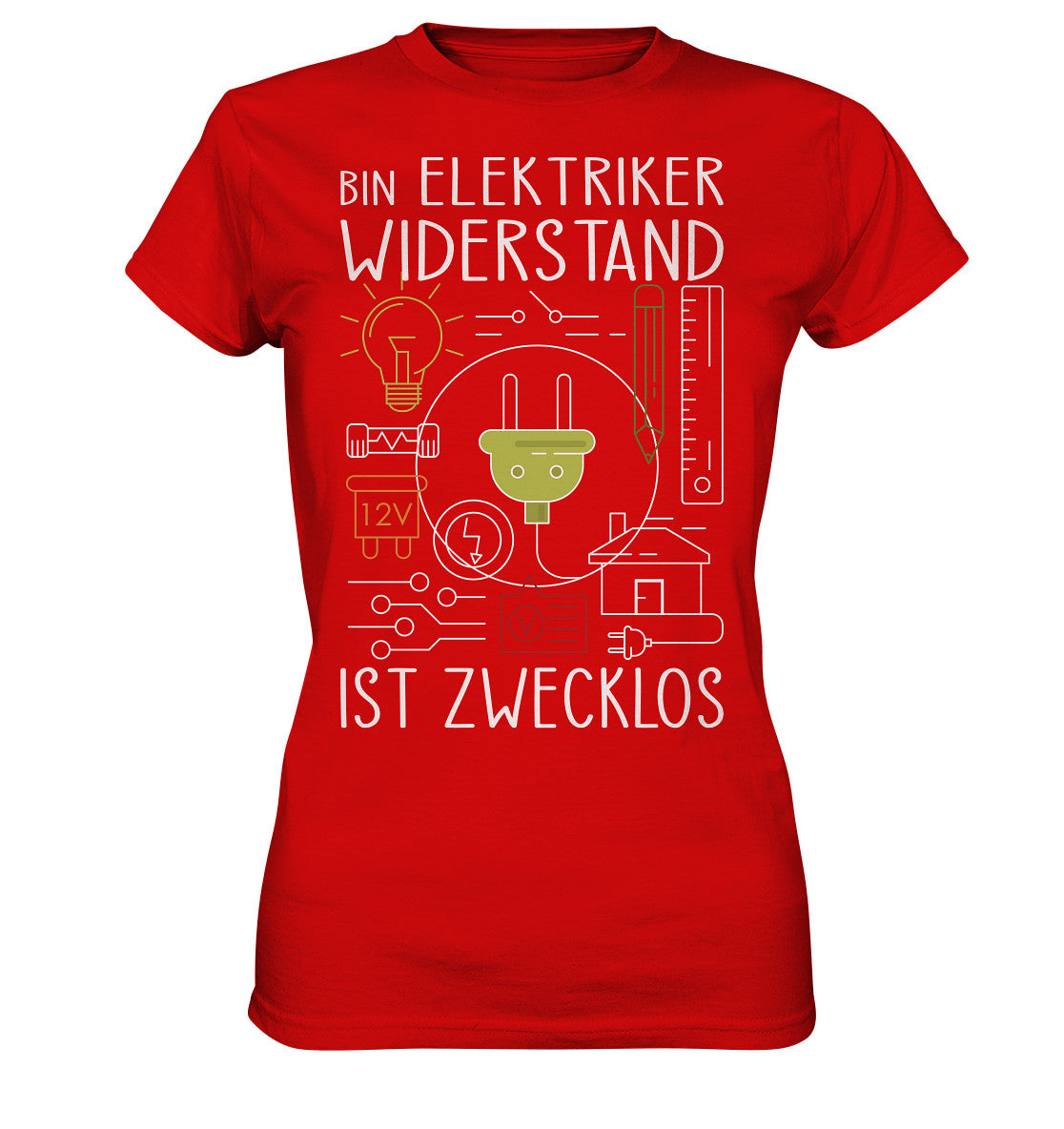 Bin Elektriker, Widerstand zwecklos - Ladies Premium Shirt