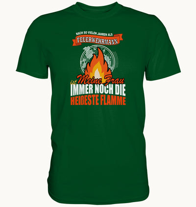 Feuerwehrmann - meine Frau ist die heißeste Flamme - Premium Shirt - Baufun Shop