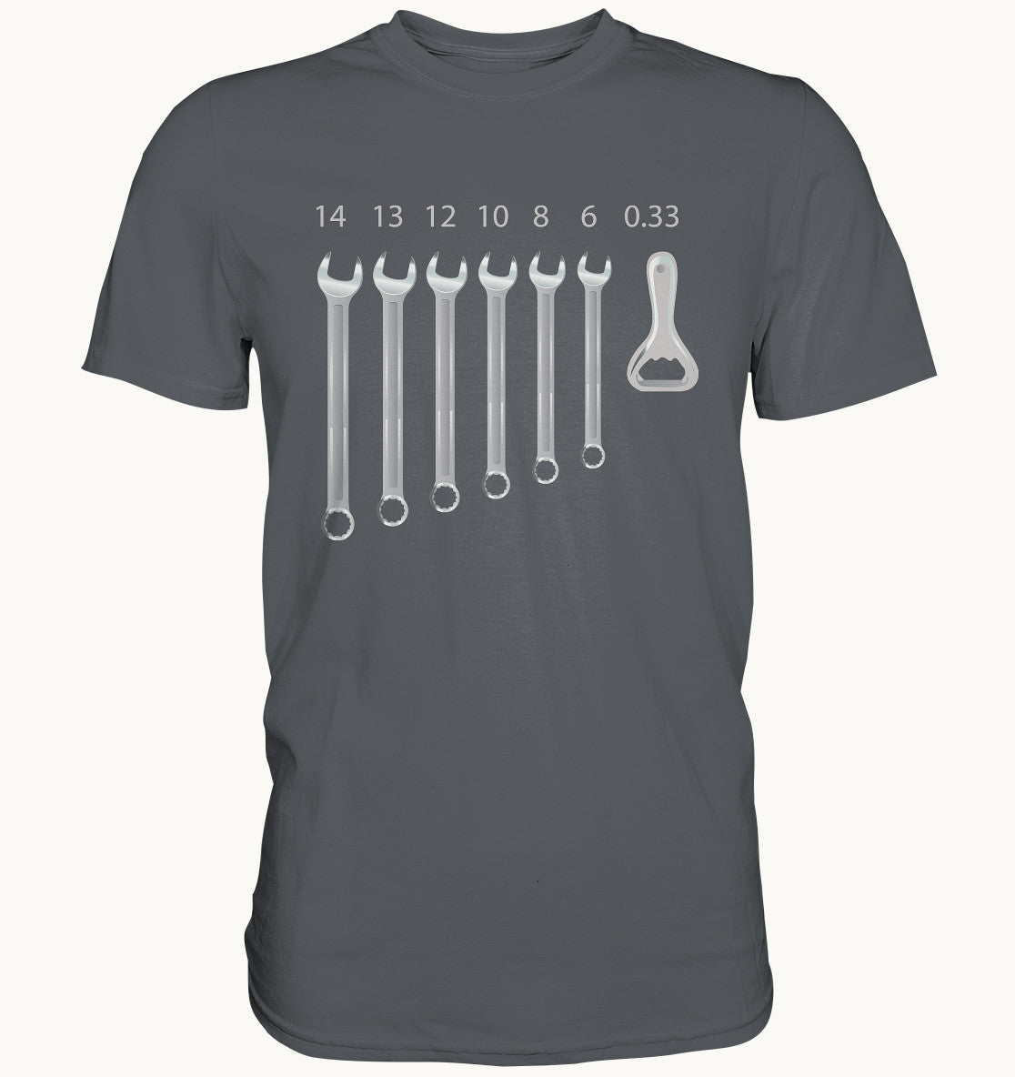 0,33 Schlüssel - Lustiges Bier Spruch Shirt - Baufun Shop