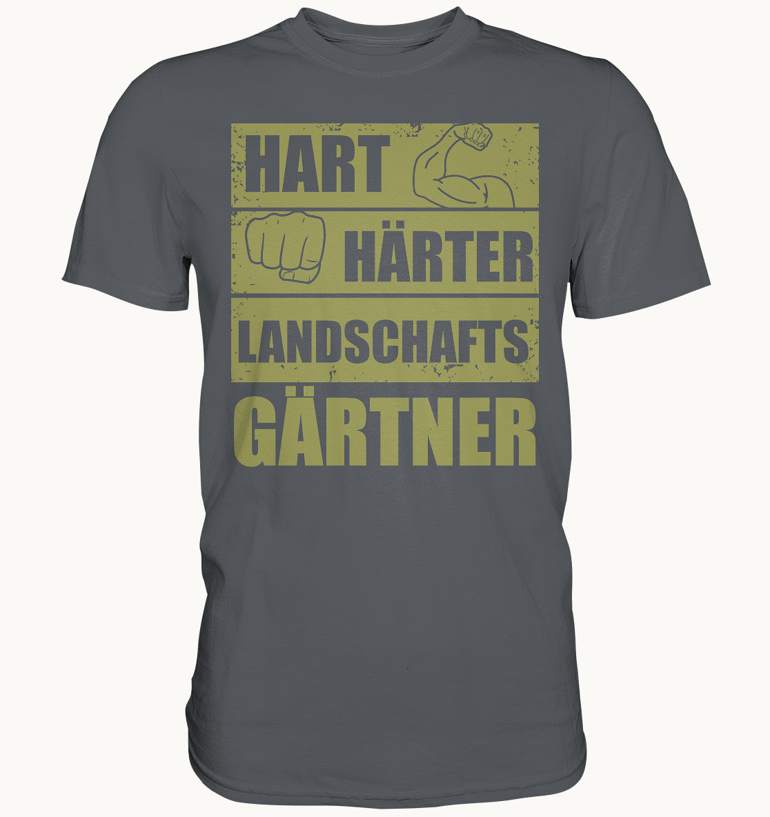Hart, Härter, Landschaftsgärtner -  witziges Shirt - Baufun Shop