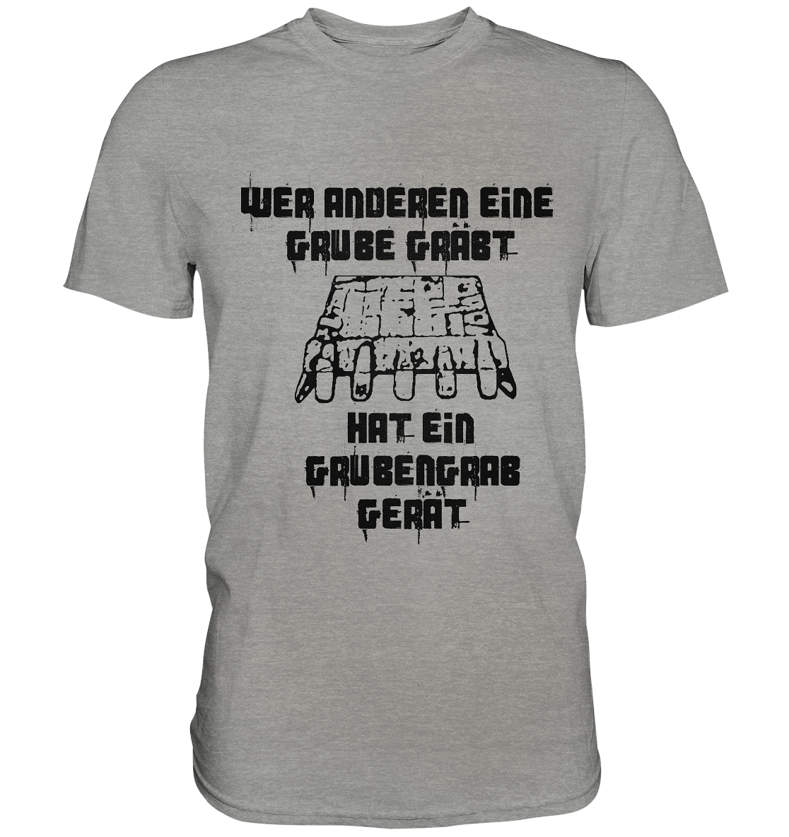 Grubengrabgerät / Druck schwarz / Männer  Premium Shirt - Baufun Shop
