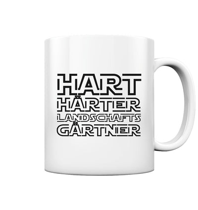 Hart, härter, Landschaftsgärtner - Tasse glossy
