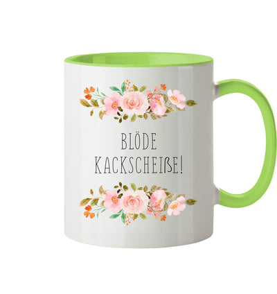 Blöde Kackscheiße - Tasse zweifarbig