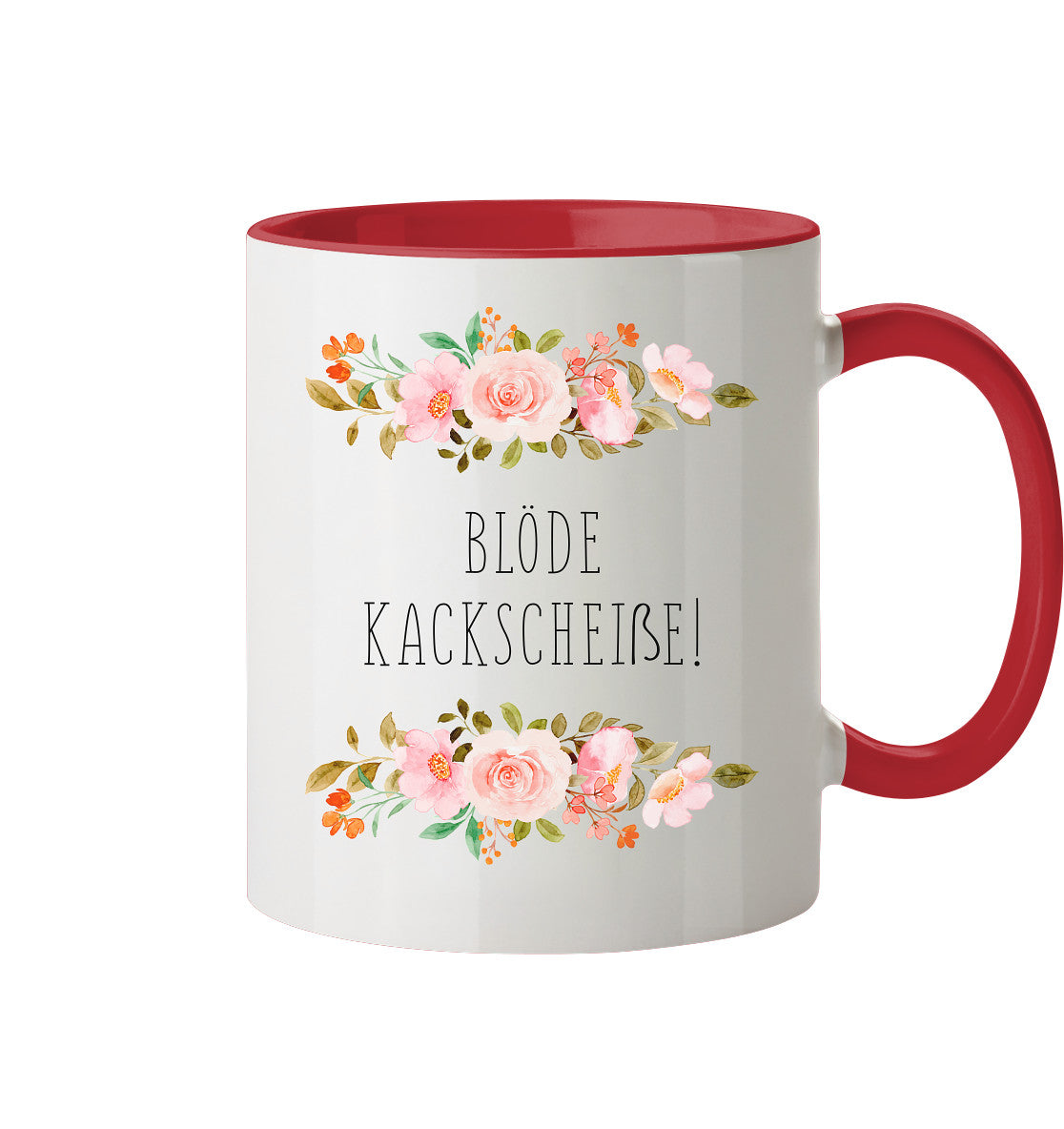 Blöde Kackscheiße - Tasse zweifarbig